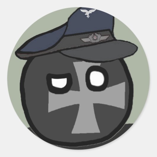 LuftwaffeBall - Polandball Runder Aufkleber (Vorderseite)