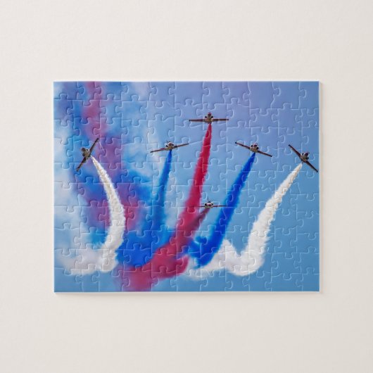 Luftwaffen-Aerobatic Team-Flugschau-Bildung Puzzle (Horizontal)