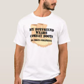 Luftwaffen-Freundin-Wüsten-Kampf-Stiefel T-Shirt (Vorderseite)