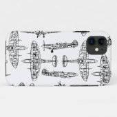 luftwaffen-GeschichtsFlugzeug des Spitfire-iphone5 Case-Mate iPhone Hülle (Rückseite (Horizontal))