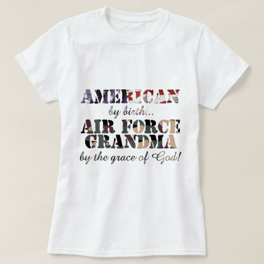 Luftwaffen-Großmutter-Gnade Gottes T-Shirt (Design vorne)