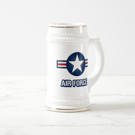 Luftwaffen-Logo-Bier Stein Bierglas (VorderseiteRechts)
