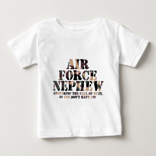 Luftwaffen-Neffe-antwortender Anruf Baby T-shirt (Vorderseite)
