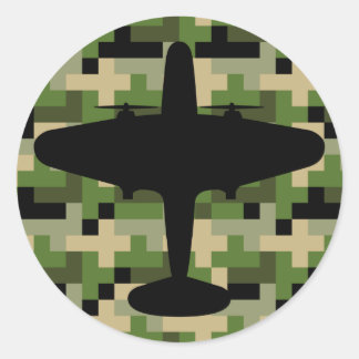 Luftwaffenaufkleber Flugzeug Runder Aufkleber