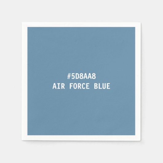 Luftwaffenblau Hex-Farbcode Servietten (Vorderseite)