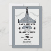 Luftwaffenflugzeug-Babydusche Einladung (Vorderseite)