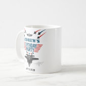 Luftwaffenflugzeug-Pilot Geburtstag Kaffeetasse (Vorderseite Links)
