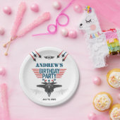 Luftwaffenflugzeug-Pilot Geburtstag Pappteller (Party)