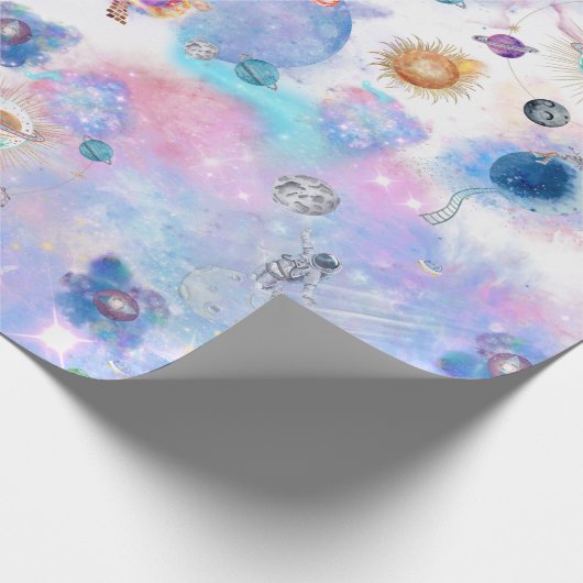 Luftwaffenpapier und Planetenumschlagpapier Geschenkpapier (Ecke)