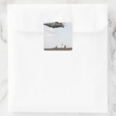 Luftwaffenparareskuemen führen Kampfeinsatz durch Quadratischer Aufkleber (Tasche)