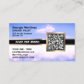 Luftwaffenroundus Gold Metall und Himmel Visitenkarte (Rückseite)