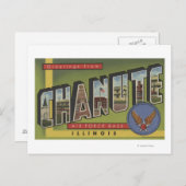 Luftwaffenstütze Chanute - Großbuchstaben Postkarte (Vorne/Hinten)