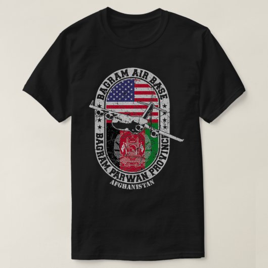 Luftwaffenstützpunkt Bagram USAF Afghanistan Premi T-Shirt (Design vorne)