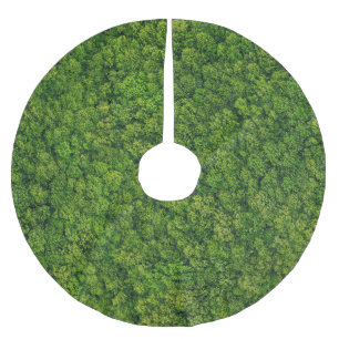 Luftwaldansicht, oberste Ansicht, kopierender Raum Polyester Weihnachtsbaumdecke