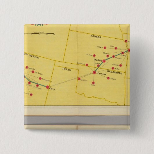 Luftweg von Los Angeles nach Columbus Button (Vorderseite)