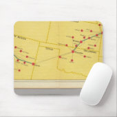 Luftweg von Los Angeles nach Columbus Mousepad (Mit Mouse)