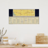 Luftweg von Los Angeles nach Columbus Poster (Küche)