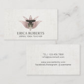 Luftyoga-Rosen-Goldlotos-Yoga-Lehrer Visitenkarte (Vorne/Hinten)