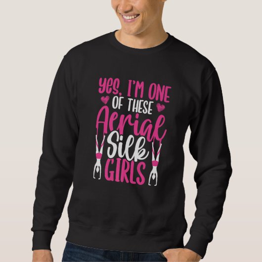 Luftzirkus Seidentänzer Acrobat Gymnastik Sweatshirt (Vorderseite)