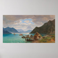 Luganersee[1859] von François Roffiaen (1820-1898)