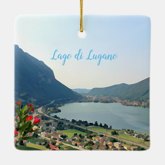 Luganersee - Bild Keramikornament (Rückseite)