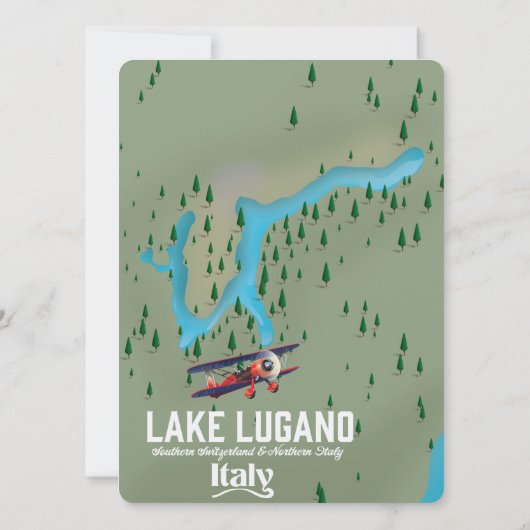 Luganersee - Schweiz Reiseplakat (Rückseite)