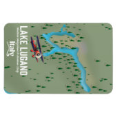 Luganersee - Schweiz Reiseplakat Magnet (Horizontal)
