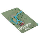 Luganersee - Schweiz Reiseplakat Magnet (Rechte Seite)