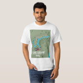 Luganersee - Schweiz Reiseplakat T-Shirt (Vorne ganz)