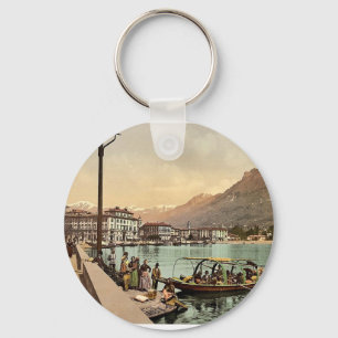 Lugano, auf dem Kai, Tessin, die Schweiz Vintages Schlüsselanhänger