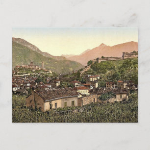Lugano, Bellinzona, Tessin, die Schweiz Vintager Postkarte