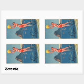 Lugano Lido Rechteckiger Aufkleber (Blatt)