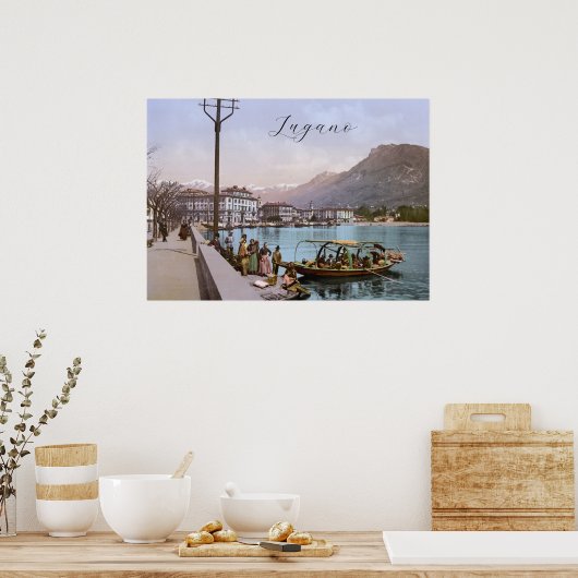 Lugano Quay, Schweiz Poster (Küche)