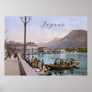 Lugano Quay, Schweiz Poster