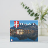 Lugano - Schweiz Feiertagspostkarte (Stehend Vorderseite)