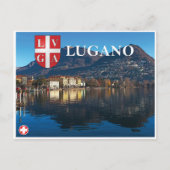 Lugano - Schweiz Feiertagspostkarte (Vorderseite)