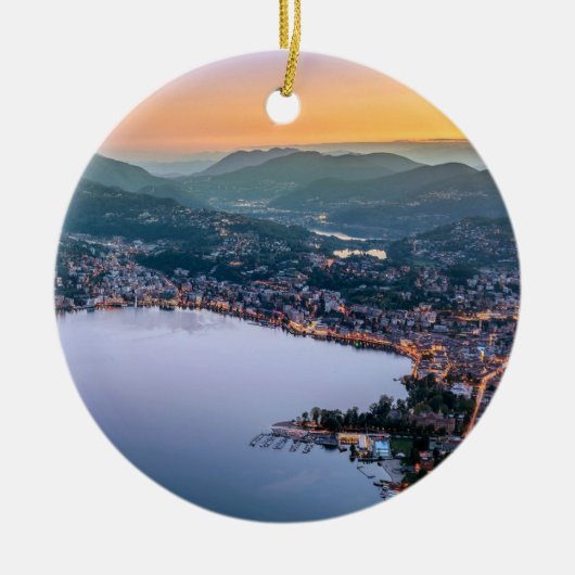 Lugano - Schweiz Keramikornament (Vorne)