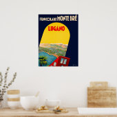 Lugano, Schweiz, Landschaftsblick unter Bogen Poster (Küche)