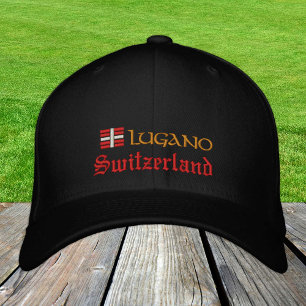 Lugano & Schweiz Mode / Patrioten der Schweizer Fl Bestickte Baseballkappe