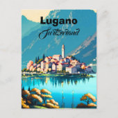 Lugano Schweiz Postkarten Kunst, Lugano Schweiz (Vorderseite)