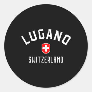 Lugano Schweiz Runder Aufkleber