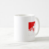 Lugano Schweiz Schweizer Flagge Kaffeetasse (VorderseiteRechts)