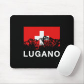 Lugano Schweiz Schweizer Flagge Mousepad (Mit Mouse)