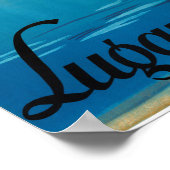 Lugano Schweiz Vintage Reiseplaner Wiederherstellu Poster (Ecke)