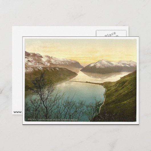 Lugano, Straße und Brücke nach Melide, Tessin, Sch Postkarte (Vorne/Hinten)