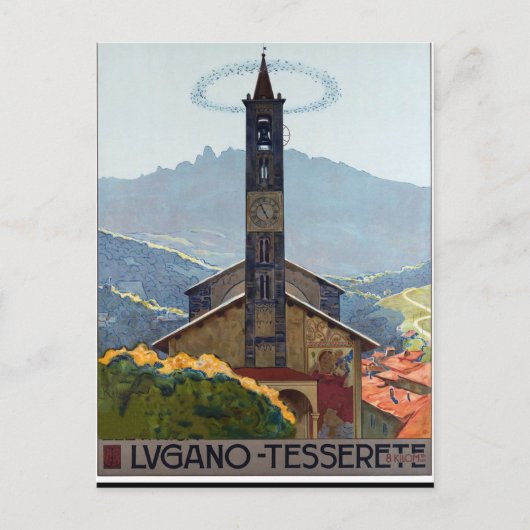Lugano Tesserete, Dorfkirche, Schweiz Postkarte (Vorderseite)
