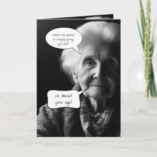 Lüge über dein Alter glücklich Geburtstag Karte