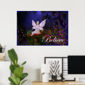 Lüge über ein Mushroom-Design 3 - Glauben Sie Prin Poster (Heimbüro)