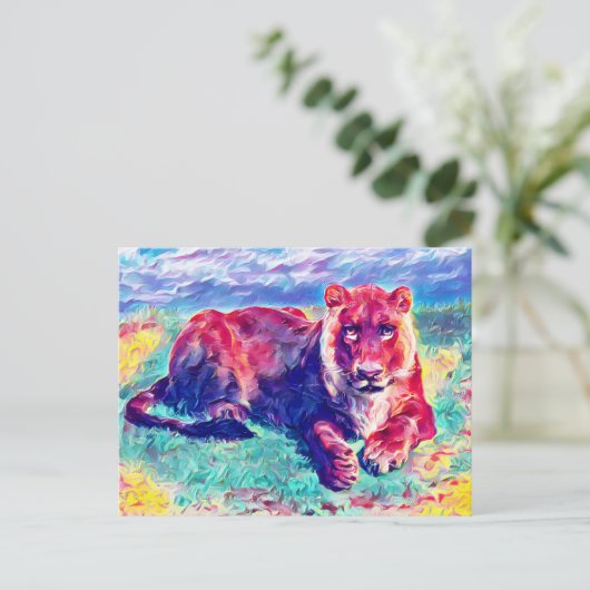 Lügen in der Erholung Postkarte (Stehend Vorderseite)