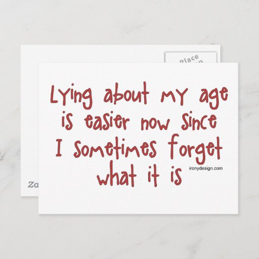 Lügen über mein Alter Postkarte (Vorne/Hinten)